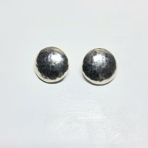 Ippolita Hammered Sterling Silver Dome Clip Earrings